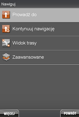 NaviExpert 5.1 - ekran menu nawiguj